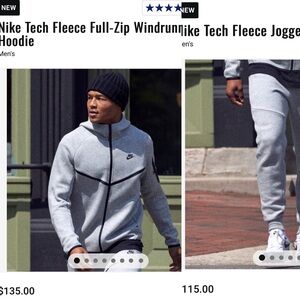 Pre owned Gray Nike tech set (pants+fleece included)